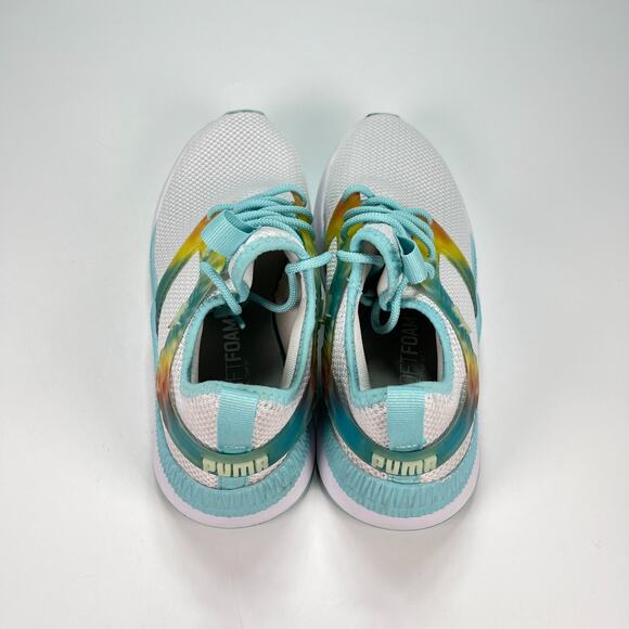 Puma Pacer Next Excel Light Blue Teal Running Shoes Tie Dye 37534501 Youth Sz 5C - Picture 6 of 10